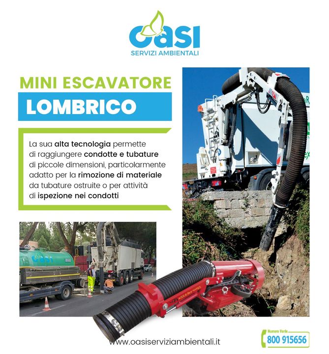 🟢 Da #Oasi - Servizi Ambientali Sicilia #MINI #ESCAVATORE #LOMBRICO #MONOCINGOLO 🟢