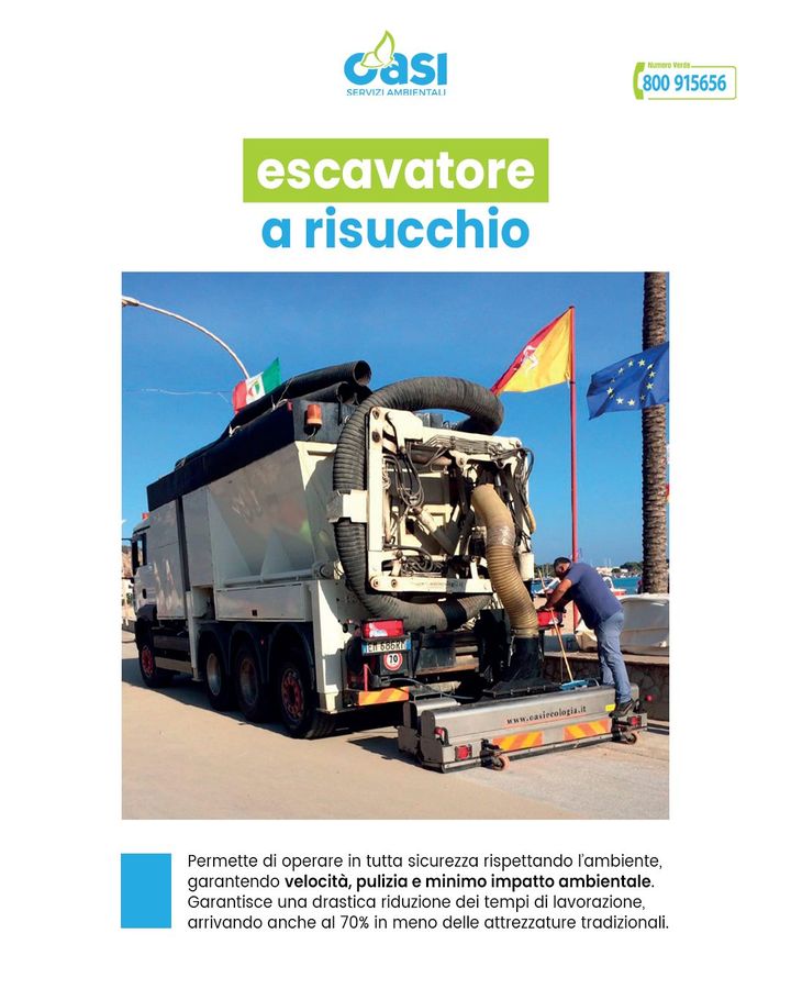 Oasi - Servizi Ambientali Sicilia grazie al nostro escavatore a