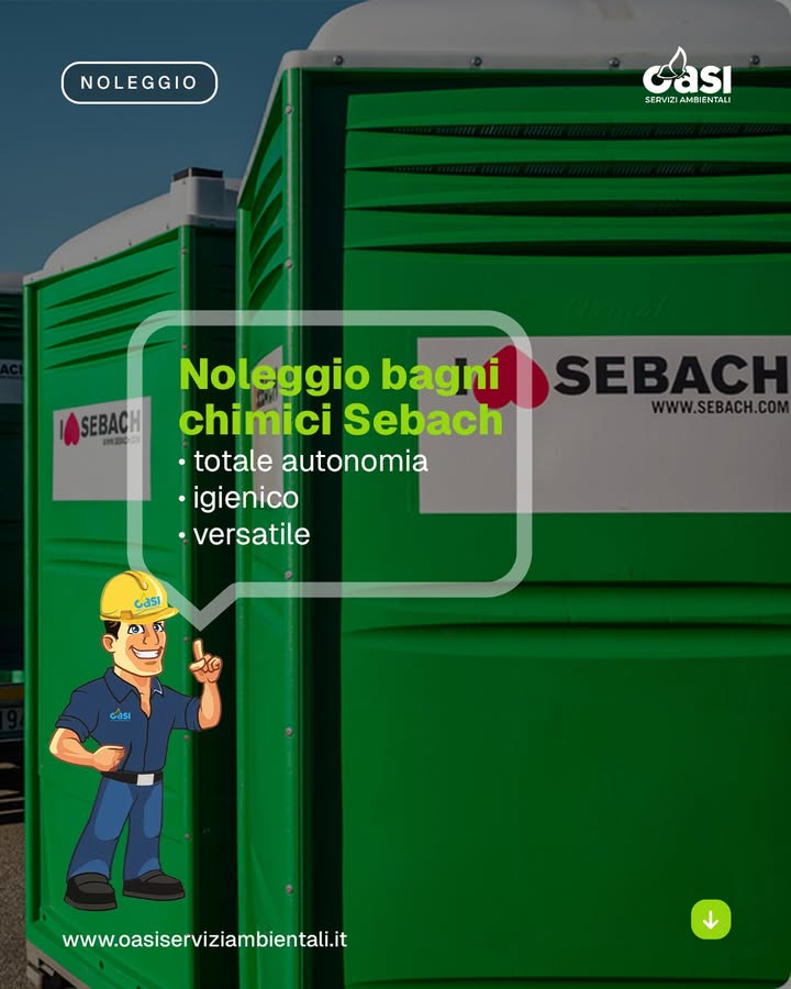 Pratici, igienici e adatti a ogni esigenza 🚧✨
Con il servizio